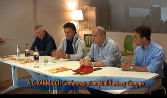 AC Vannucci conferenza stampa.Le novit. Interventi del Presidente Vannucci e del vice Bartolini